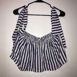 NWT Love LF the brand stripes crop top size M